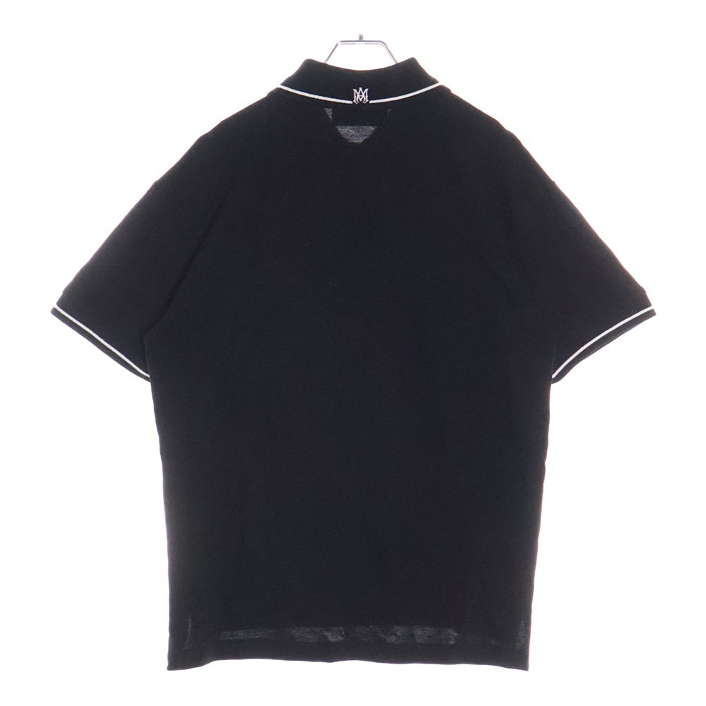 AMIRI(アミリ) 25SS MA CORE LOGO POLO 胸コアロゴ刺繍 半袖ポロシャツ ブラック AMJYPO1009