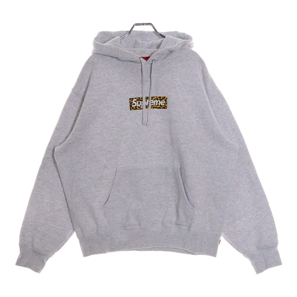 SUPREME(シュプリーム) 24SS Shanghai Box Logo Hooded Sweatshirt 上海 ボックス ロゴ スウェット プルオーバー パーカー グレー