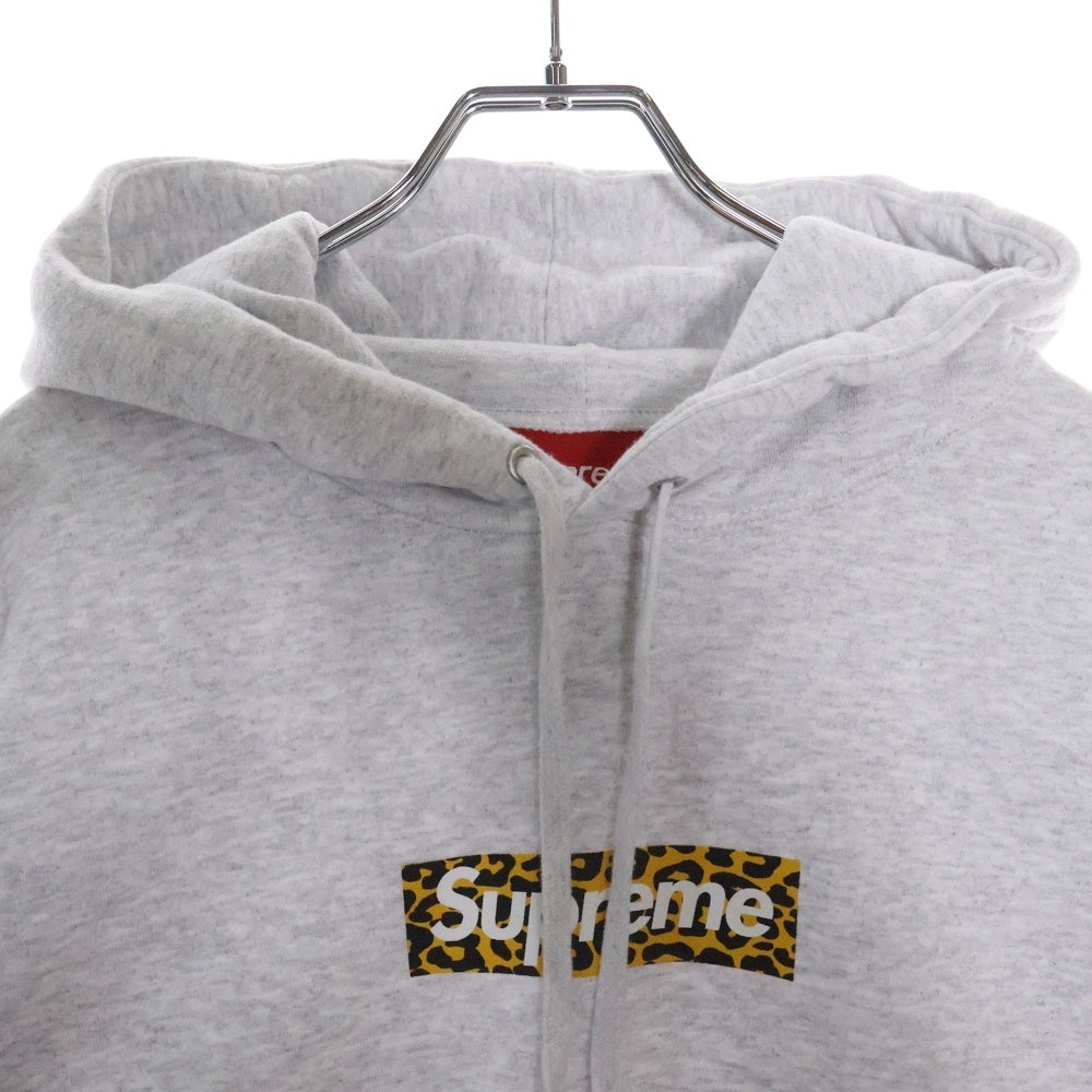 SUPREME(シュプリーム) 24SS Shanghai Box Logo Hooded Sweatshirt 上海 ボックス ロゴ スウェット プルオーバー パーカー グレー