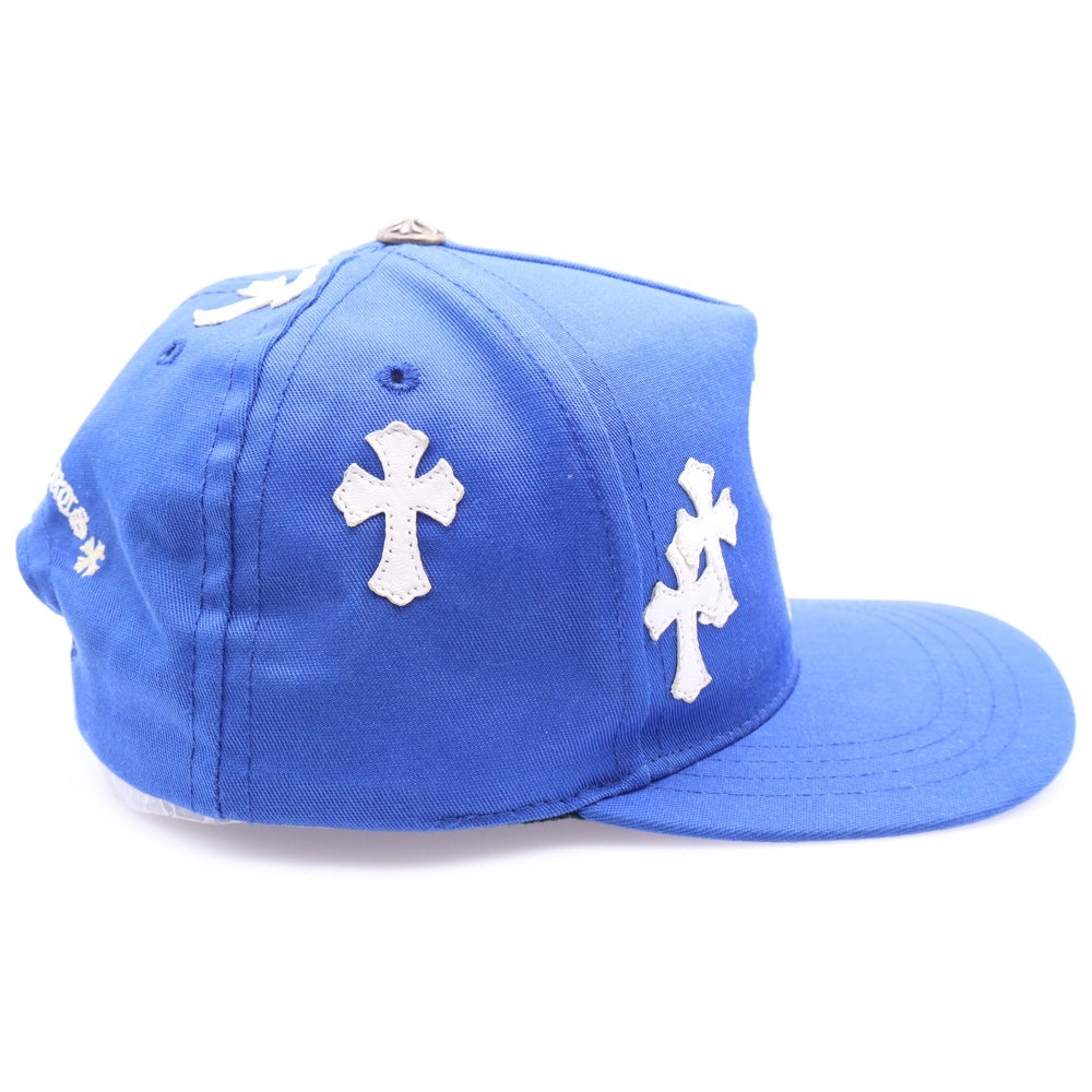 CHROME HEARTS(クロムハーツ) HAT 5 PANEL CAP BSBL CHERRY BLU/WHI セメタリークロスパッチ ベースボールキャップ 帽子 ブルー/ホワイト