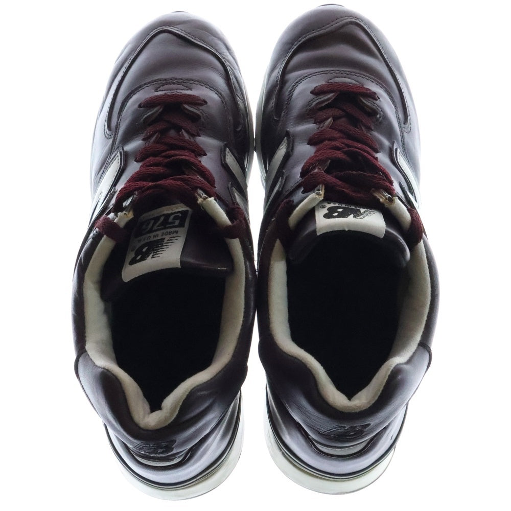 New Balance(ニューバランス) M576CD レザー ローカットスニーカー ブラウン US8.5/26.5cm