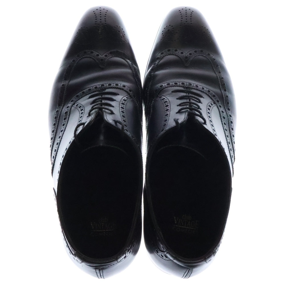 Crockett&Jones(クロケットアンドジョーンズ) 外羽根 ウイングチップ レザー シューズ ブラック 9503