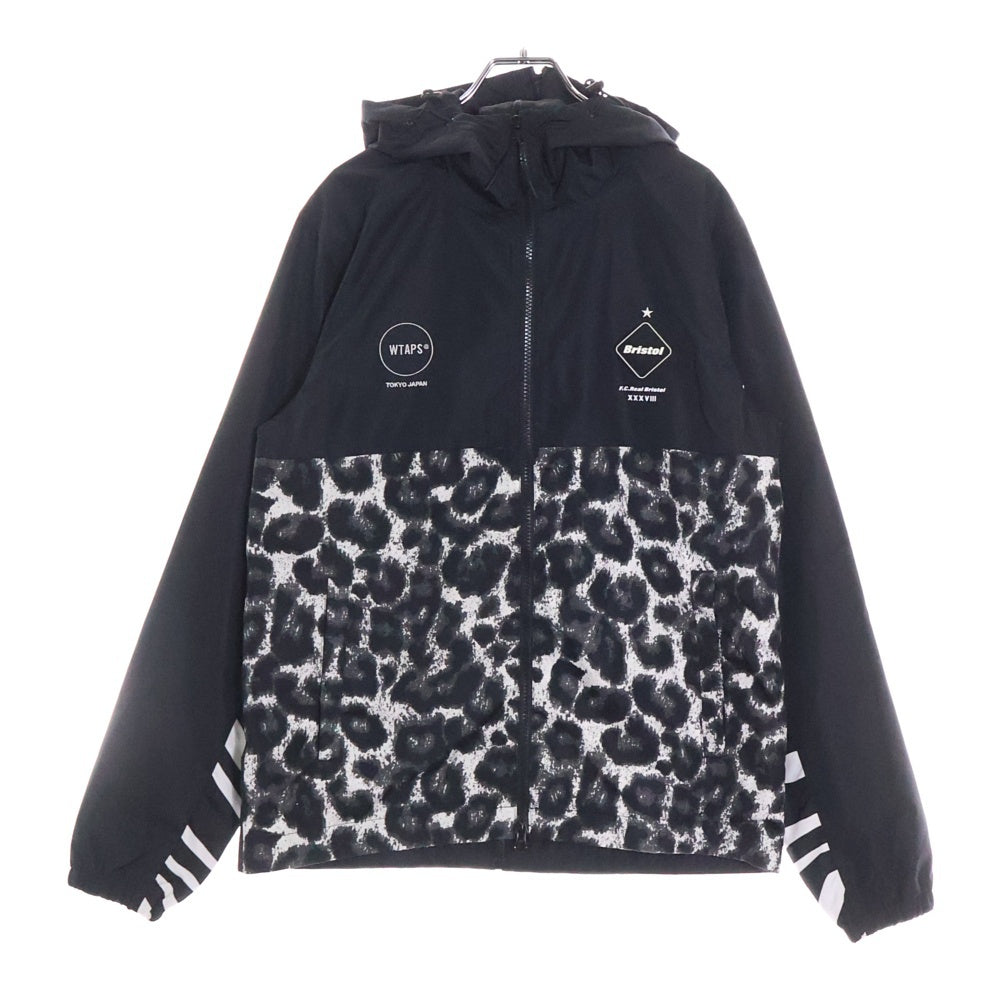 F.C.R.B./F.C.Real Bristol/FCRB(エフシーアールビー/エフシーレアルブリストル) 17AW ×WTAPS ダブルタップス レオパード プラクティス ジップアップジャケット ブラック FCRB-178118
