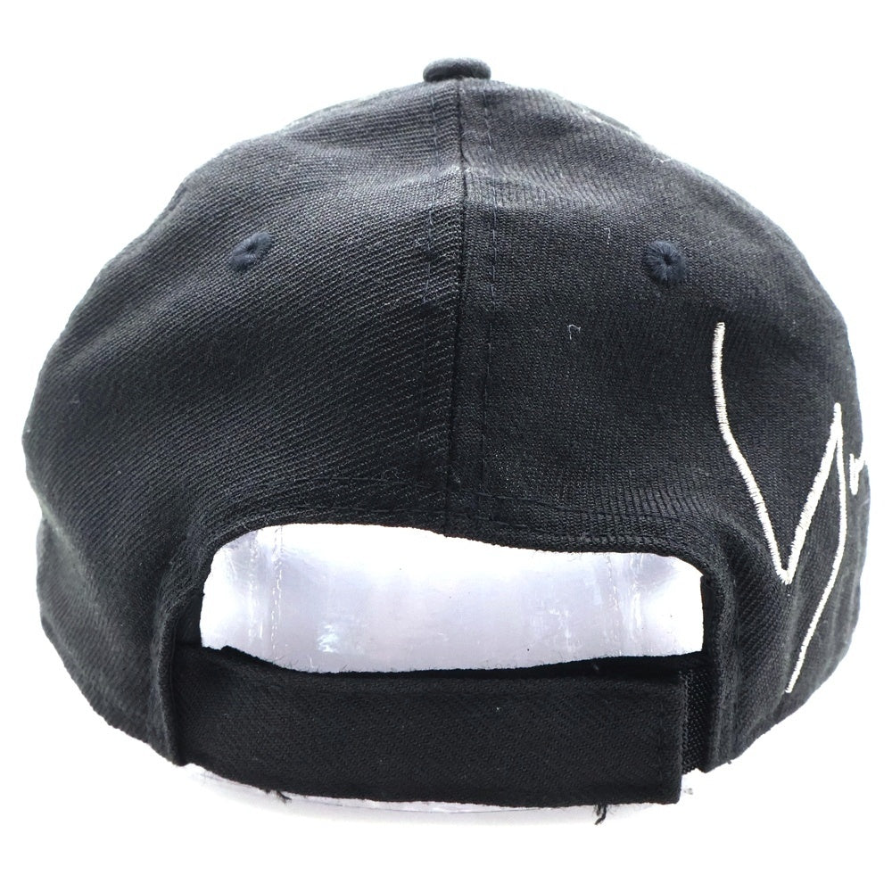 Yohji Yamamoto POUR HOMME(ヨウジヤマモト プールオム) 20SS ×NEW ERA ヨウジヤマモト プールオム ロゴエンブロイダリー シグネイチャー ベースボールキャップ ブラック HN-H87-864