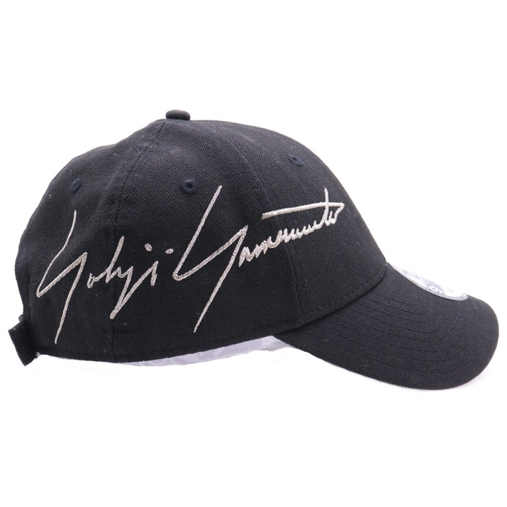Yohji Yamamoto POUR HOMME(ヨウジヤマモト プールオム) 20SS ×NEW ERA ヨウジヤマモト プールオム ロゴエンブロイダリー シグネイチャー ベースボールキャップ ブラック HN-H87-864