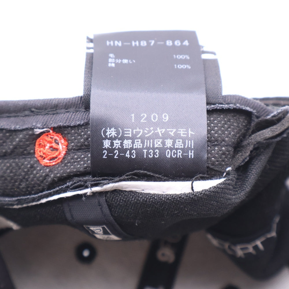 Yohji Yamamoto POUR HOMME(ヨウジヤマモト プールオム) 20SS ×NEW ERA ヨウジヤマモト プールオム ロゴエンブロイダリー シグネイチャー ベースボールキャップ ブラック HN-H87-864