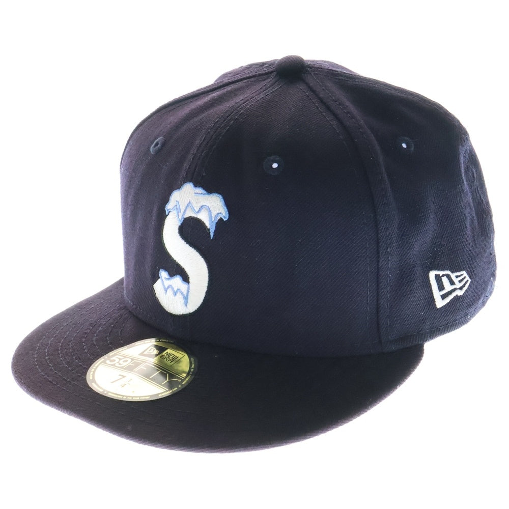 SUPREME(シュプリーム) 20AW ×NEW ERA Ice S Logo アイスS ロゴエンブロイダリー ベースボール キャップ 帽子 ネイビー
