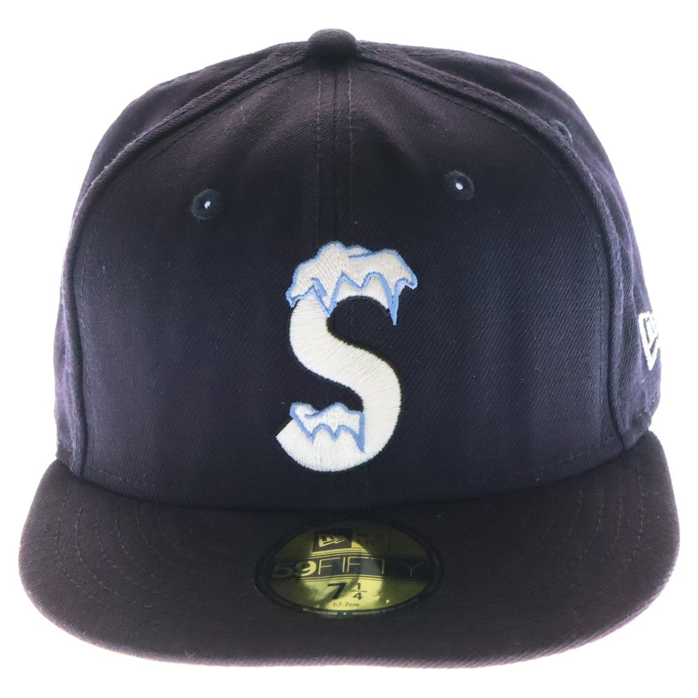 SUPREME(シュプリーム) 20AW ×NEW ERA Ice S Logo アイスS ロゴエンブロイダリー ベースボール キャップ 帽子 ネイビー