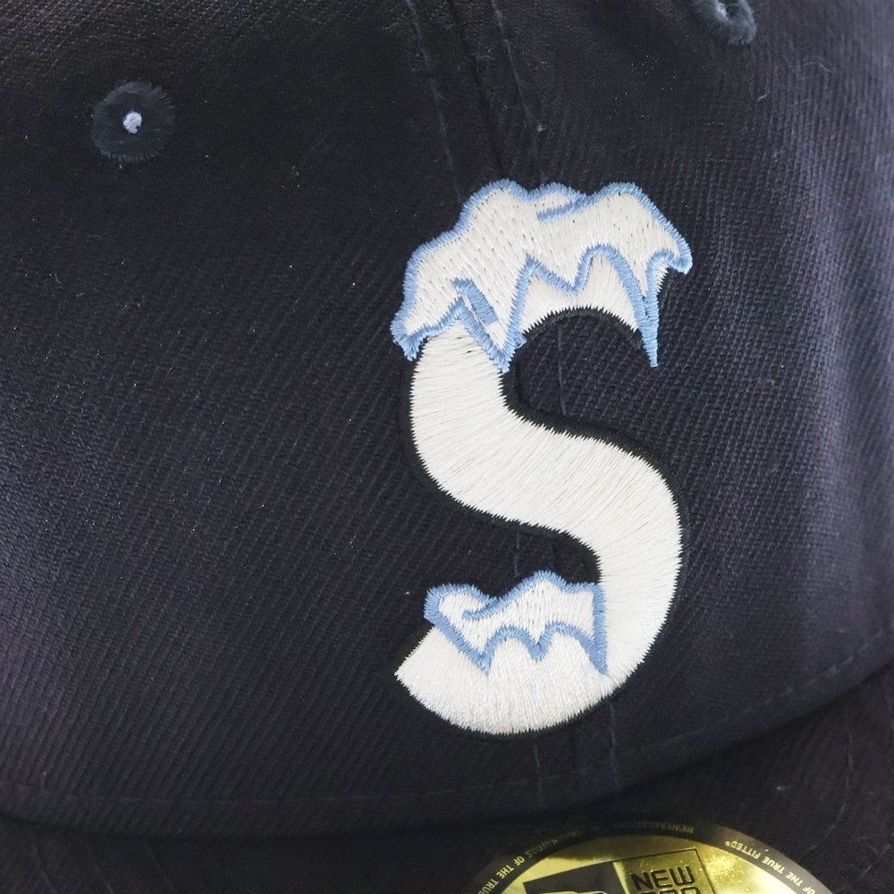 SUPREME(シュプリーム) 20AW ×NEW ERA Ice S Logo アイスS ロゴエンブロイダリー ベースボール キャップ 帽子 ネイビー