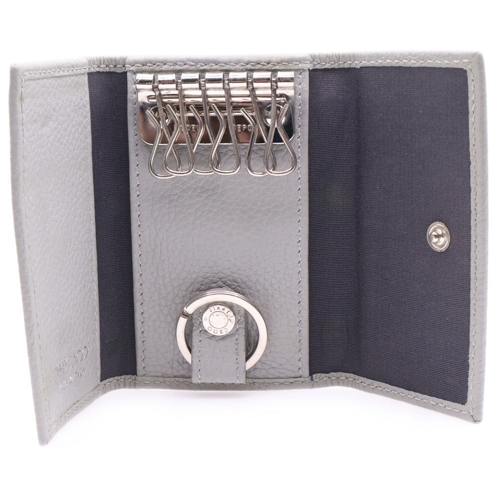 JIMMY CHOO(ジミーチュウ) NEPTUNE KEY CASE ネプチューン スタースタッズ レザー 6連キーケース グレー 101953