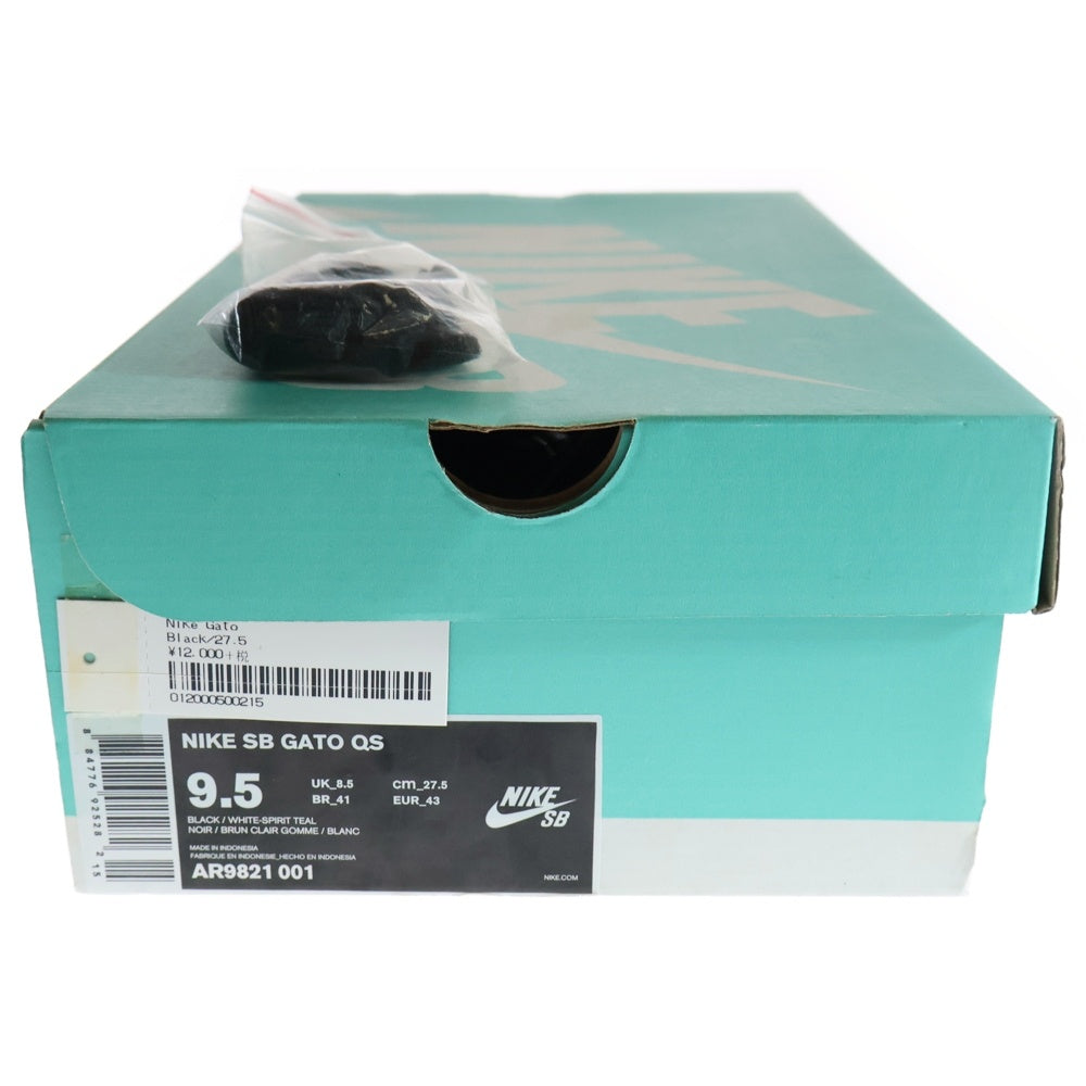 NIKE SB(ナイキエスビー) ×Supreme Luner Gato シュプリーム ルナ ガト ローカットスニーカー ブラック US9.5/27.5cm AR9821-001