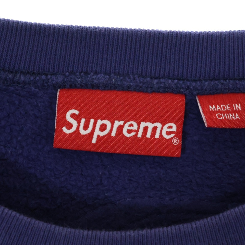 SUPREME(シュプリーム) 22SS Tonal Applique Crewneck トーナル アップリケ クルーネック プルオーバー スウェット パープル