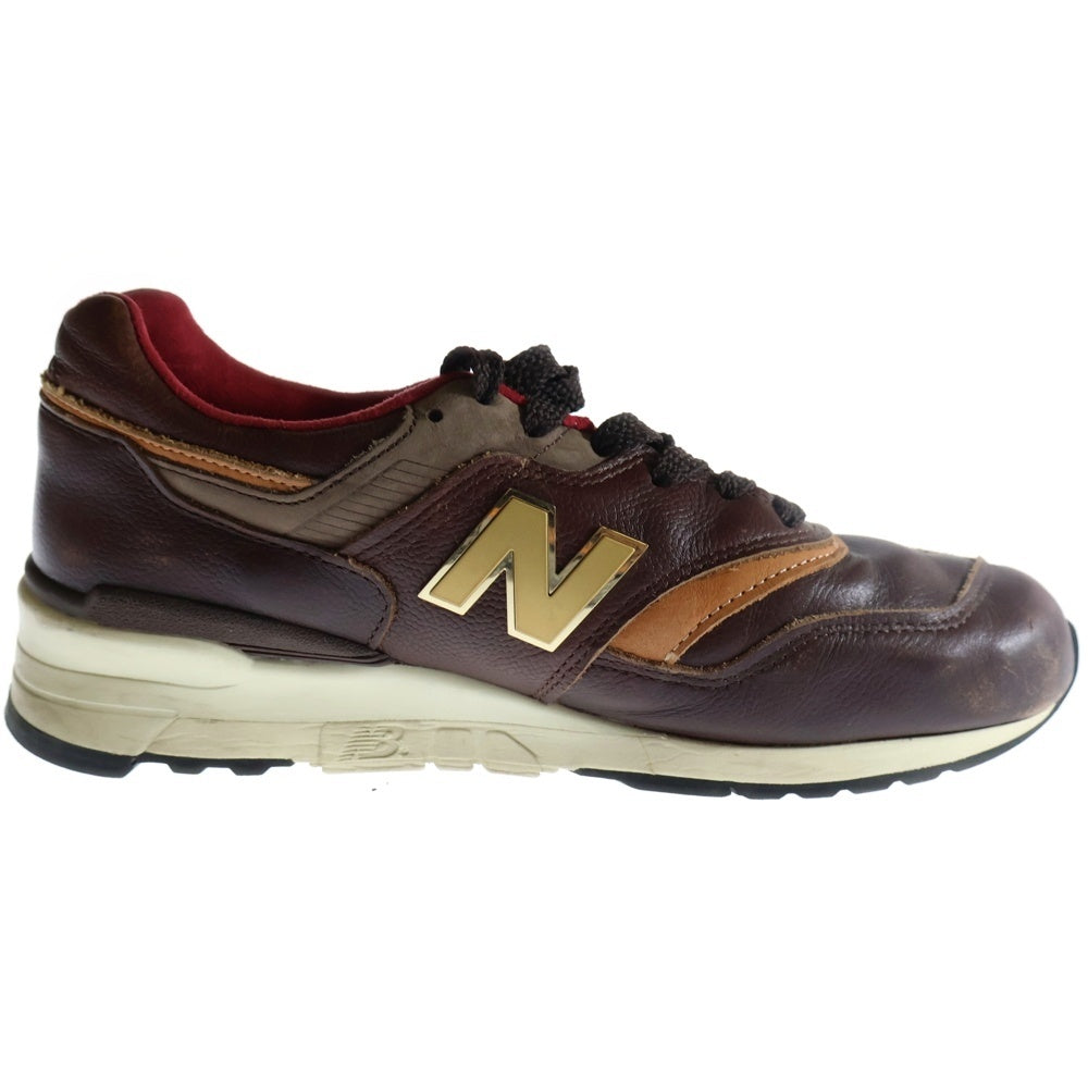 New Balance(ニューバランス) M997PAH レザー切り替え レースアップ ローカットスニーカー ブラウン US8.5/26.5cm
