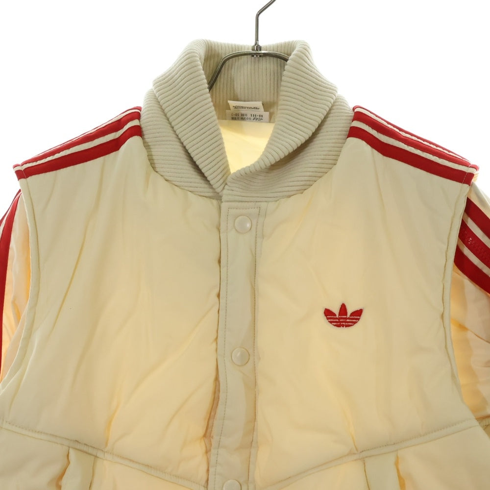 adidas(アディダス) 70-80S VINTAGE ヴィンテージ デサント社製 トレフォイルロゴ サイドスリーストライプ ラウスビージャケット ベージュ/レッド ADS-580