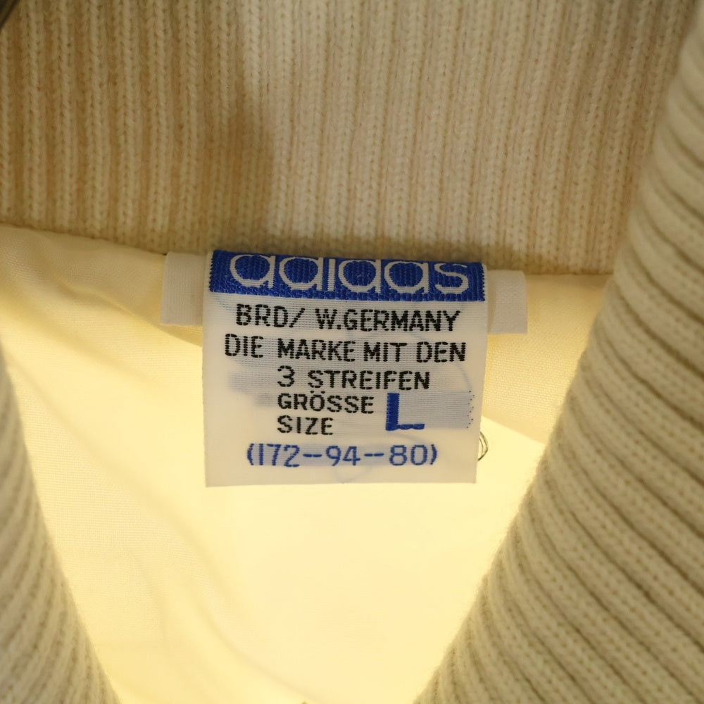 adidas(アディダス) 70-80S VINTAGE ヴィンテージ デサント社製 トレフォイルロゴ サイドスリーストライプ ラウスビージャケット ベージュ/レッド ADS-580
