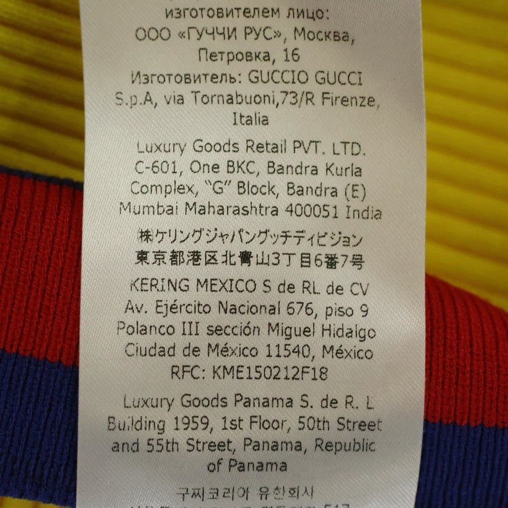 GUCCI(グッチ) ハイゲージ タイト Vネック リブ ニット セーター レディース イエロー 756271 XKC71