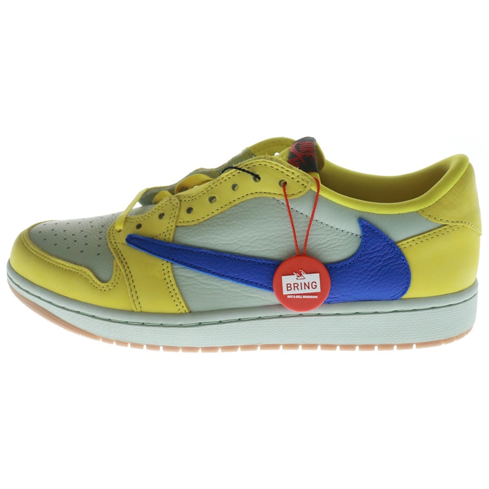 NIKE(ナイキ) ×TRAVIS SCOTT WMNS AIR JORDAN 1 RETRO LOW OG Canary トラヴィス スコット ウィメンズ エアジョーダン1 カナリー ローカットスニーカー DZ4137-700