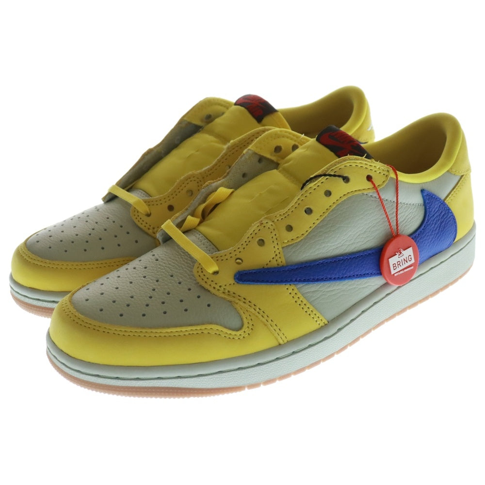 NIKE(ナイキ) ×TRAVIS SCOTT WMNS AIR JORDAN 1 RETRO LOW OG Canary トラヴィス スコット ウィメンズ エアジョーダン1 カナリー ローカットスニーカー DZ4137-700