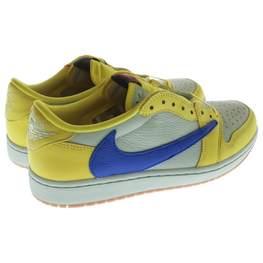 NIKE(ナイキ) ×TRAVIS SCOTT WMNS AIR JORDAN 1 RETRO LOW OG Canary トラヴィス スコット ウィメンズ エアジョーダン1 カナリー ローカットスニーカー DZ4137-700