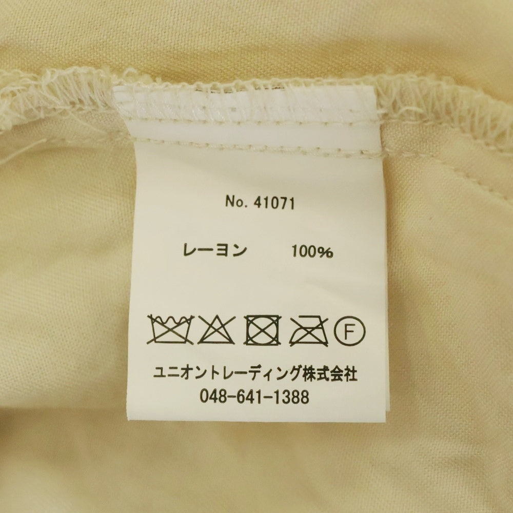 HOUSTON(ヒューストン) 両面刺繍 レーヨン半袖シャツ ショートスリーブ アイボリー