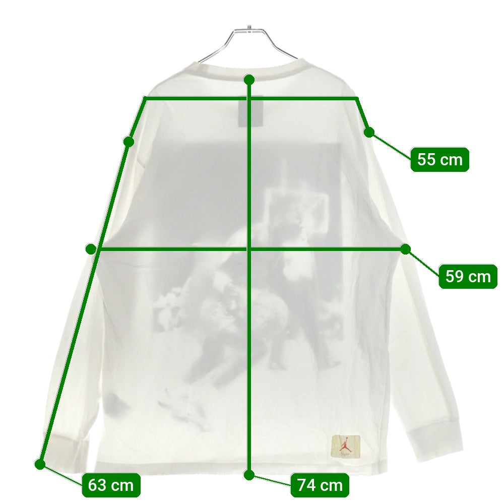 NIKE(ナイキ) JORDAN BRAND ×UNION M J L/S T-SHIRT ジョーダン ブランド ユニオン ロングスリーブ クルーネック長袖Tシャツ カットソー ホワイト/ブラック DM2842-133