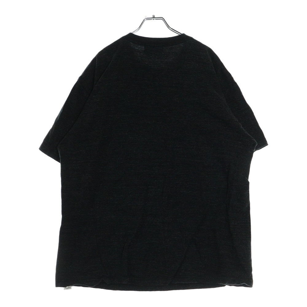 SAPEur(サプール) ロゴプリント クルーネック半袖Tシャツ カットソー グレー