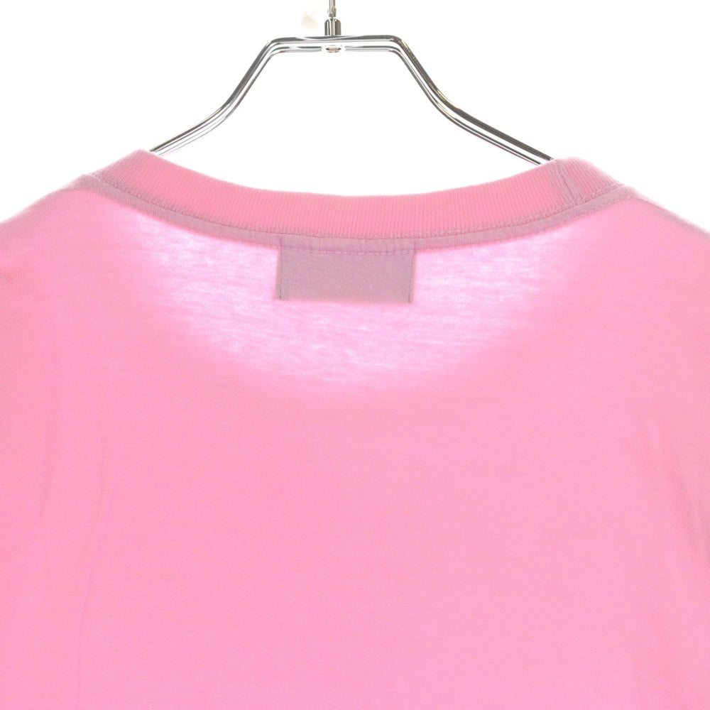 SAPEur(サプール) ロゴプリント クルーネック半袖Tシャツ カットソー ピンク