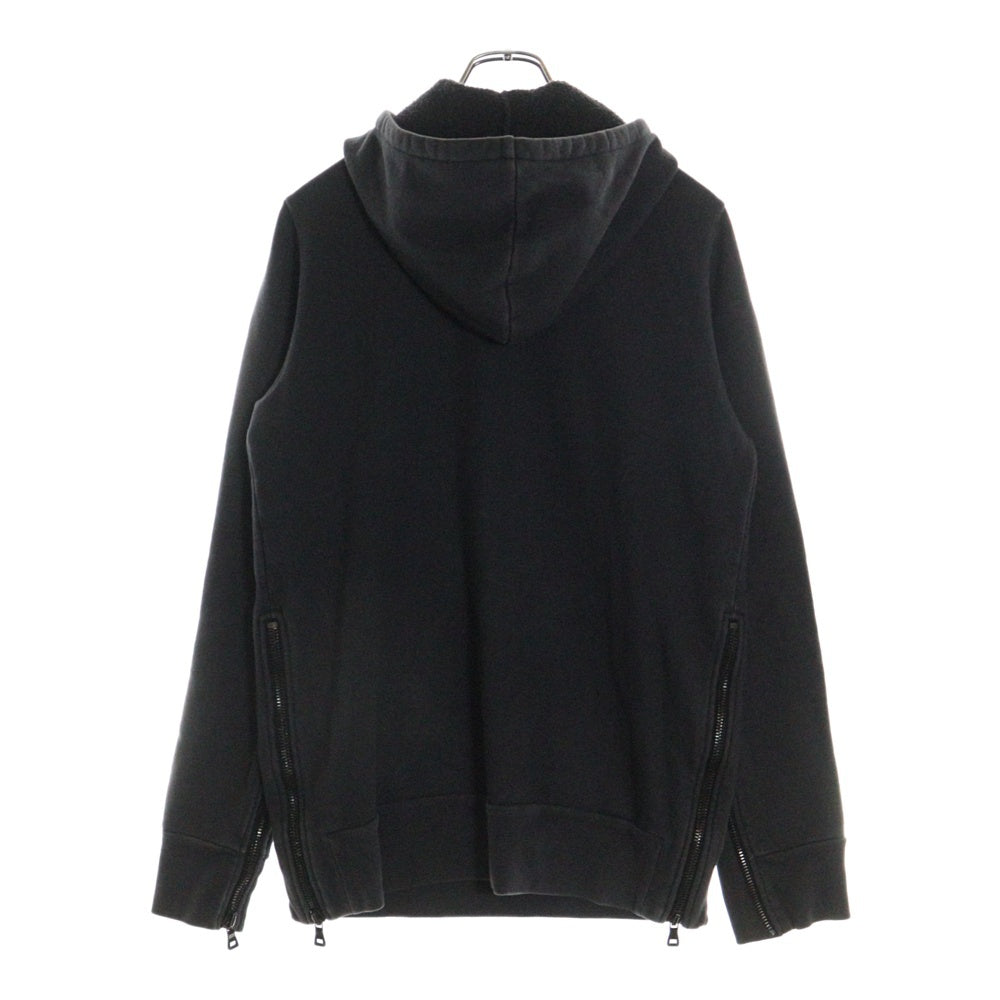 BALMAIN(バルマン) ハーフジップ コットン スウェットプルオーバーパーカー ネイビー JB203