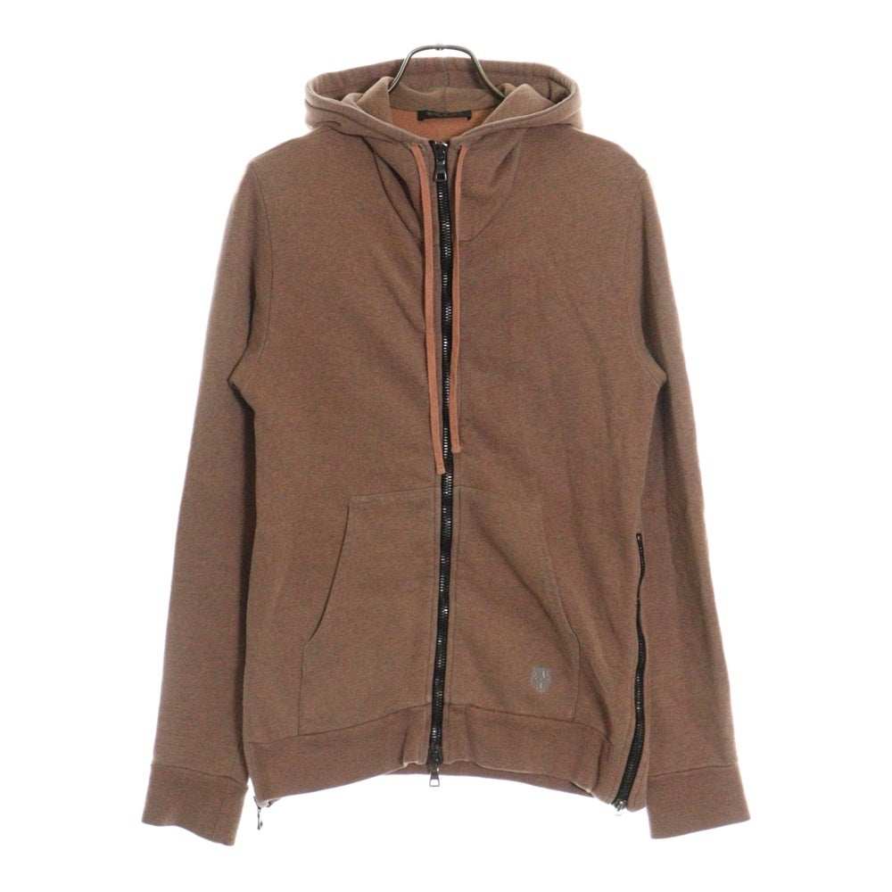 BALMAIN(バルマン) ロゴエンブロイダリー コットン ジップアップスウェットパーカー サーモンピンク W1HJ668B558