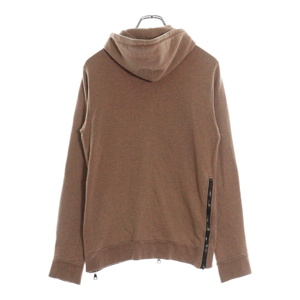 BALMAIN(バルマン) ロゴエンブロイダリー コットン ジップアップスウェットパーカー サーモンピンク W1HJ668B558