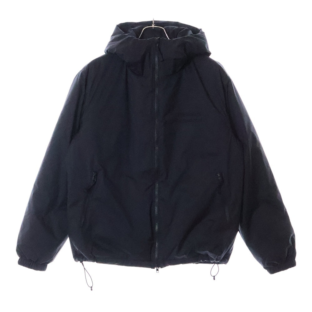 ENNOY(エンノイ) 24AW PADDED JACKET ロゴ刺繍 中綿ナイロンジャケット ブラック AW24BRENJK03LP