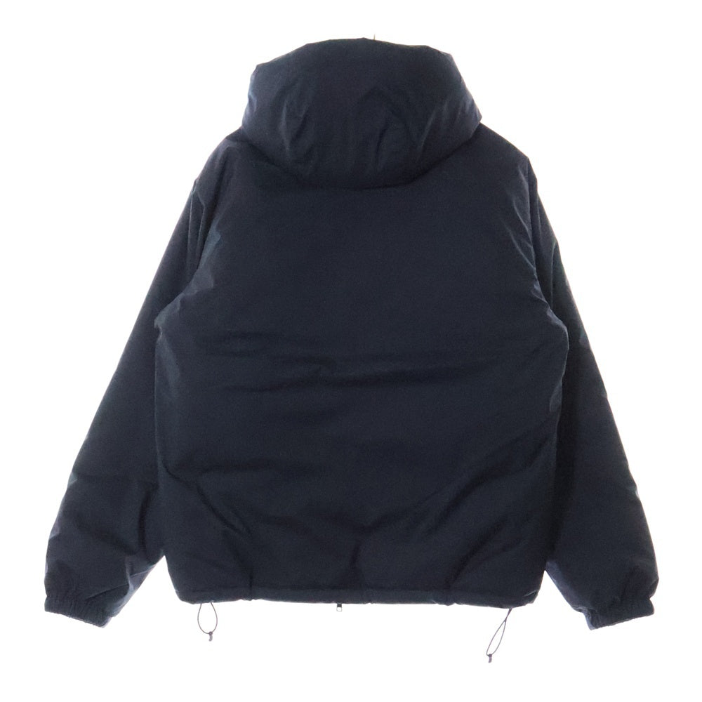 ENNOY(エンノイ) 24AW PADDED JACKET ロゴ刺繍 中綿ナイロンジャケット ブラック AW24BRENJK03LP