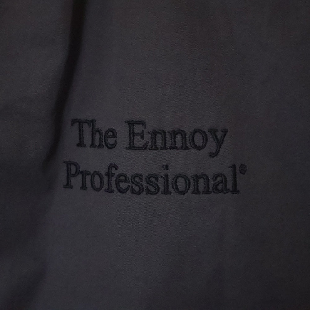 ENNOY(エンノイ) 24AW CPN HOODIE ロゴ刺繍 フーデッドナイロンジャケット ブラウン AW24BRENJK04LP