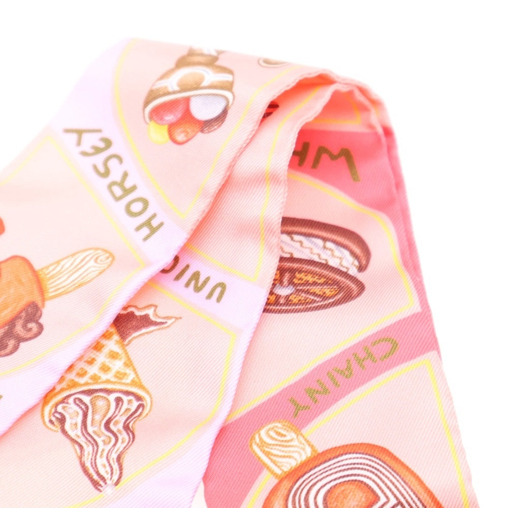 HERMES(エルメス) FUNNY ICE CREAM ファニー アイスクリーム ツイリー シルクスカーフ ピンク レディース