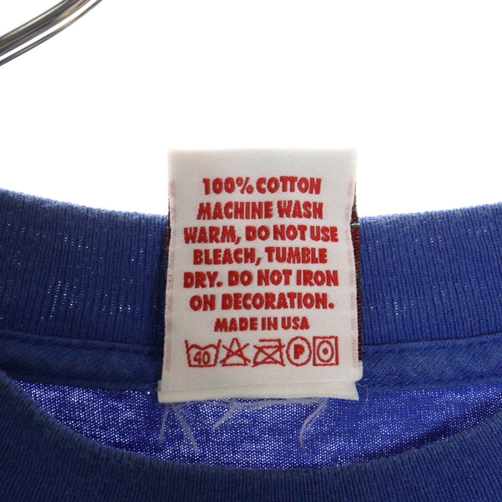 VINTAGE(ヴィンテージ) 90S VINTAGE HOOK UPS ヴィンテージ フック アップス フロントプリント クルーネック半袖Tシャツ カットソー ブルー