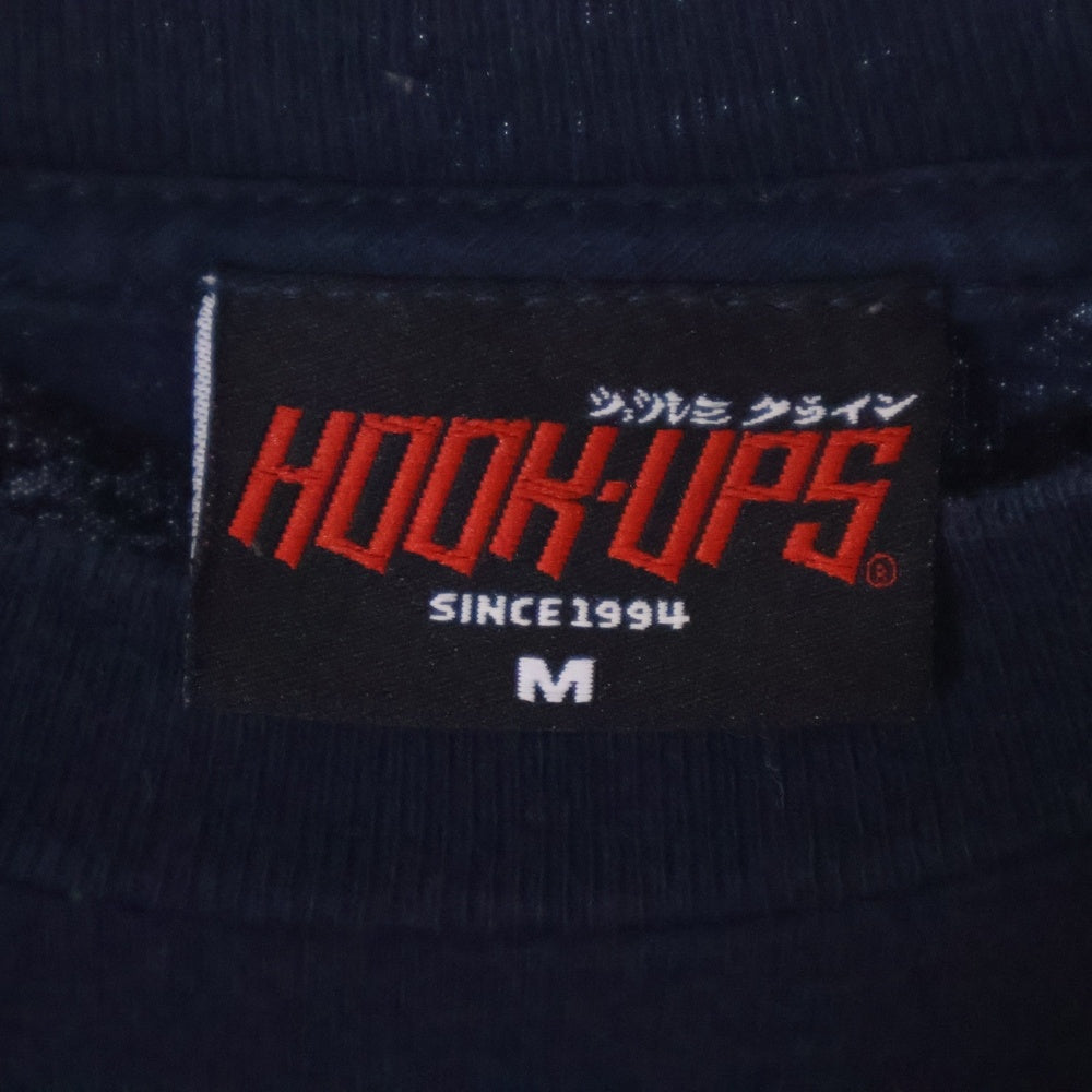 VINTAGE(ヴィンテージ) VINTAGE HOOK UPS ヴィンテージ フック アップス フロントプリント クルーネック半袖Tシャツ カットソー ネイビー