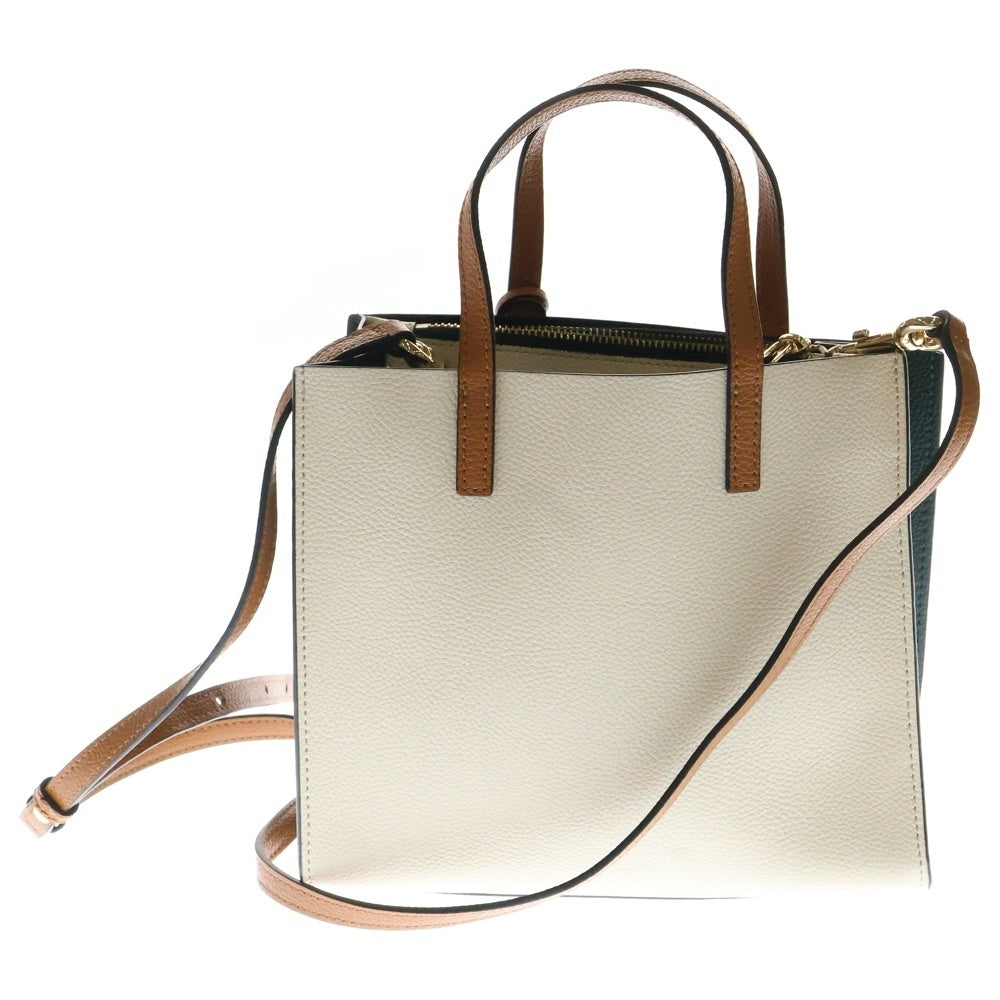 MARC JACOBS(マークジェイコブス) グラインド ミニトートハンド レザー バッグ ブラック/アイボリー M0016132