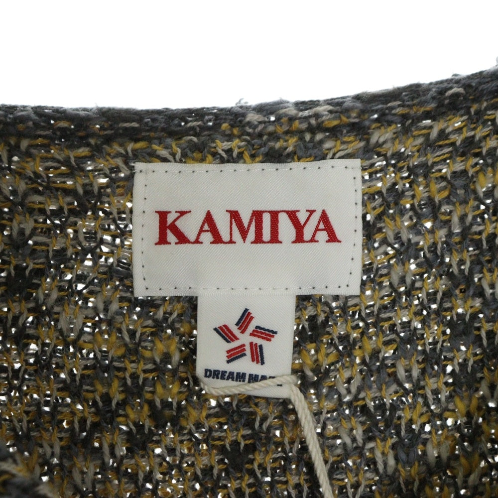 KAMIYA(カミヤ) 25SS CAMOUFLAGE ZIP KNIT HOODIE カモフラージュ ジップアップ フーデット ニット カーディガン セーター マルチ G14HD072-0