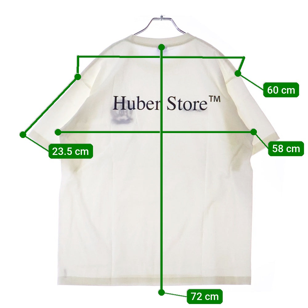 HUBER STORE(ヒューバーストア) 25SS ORIGINAL ENBLEM TEE オリジナルエンブレムTシャツ ホワイト