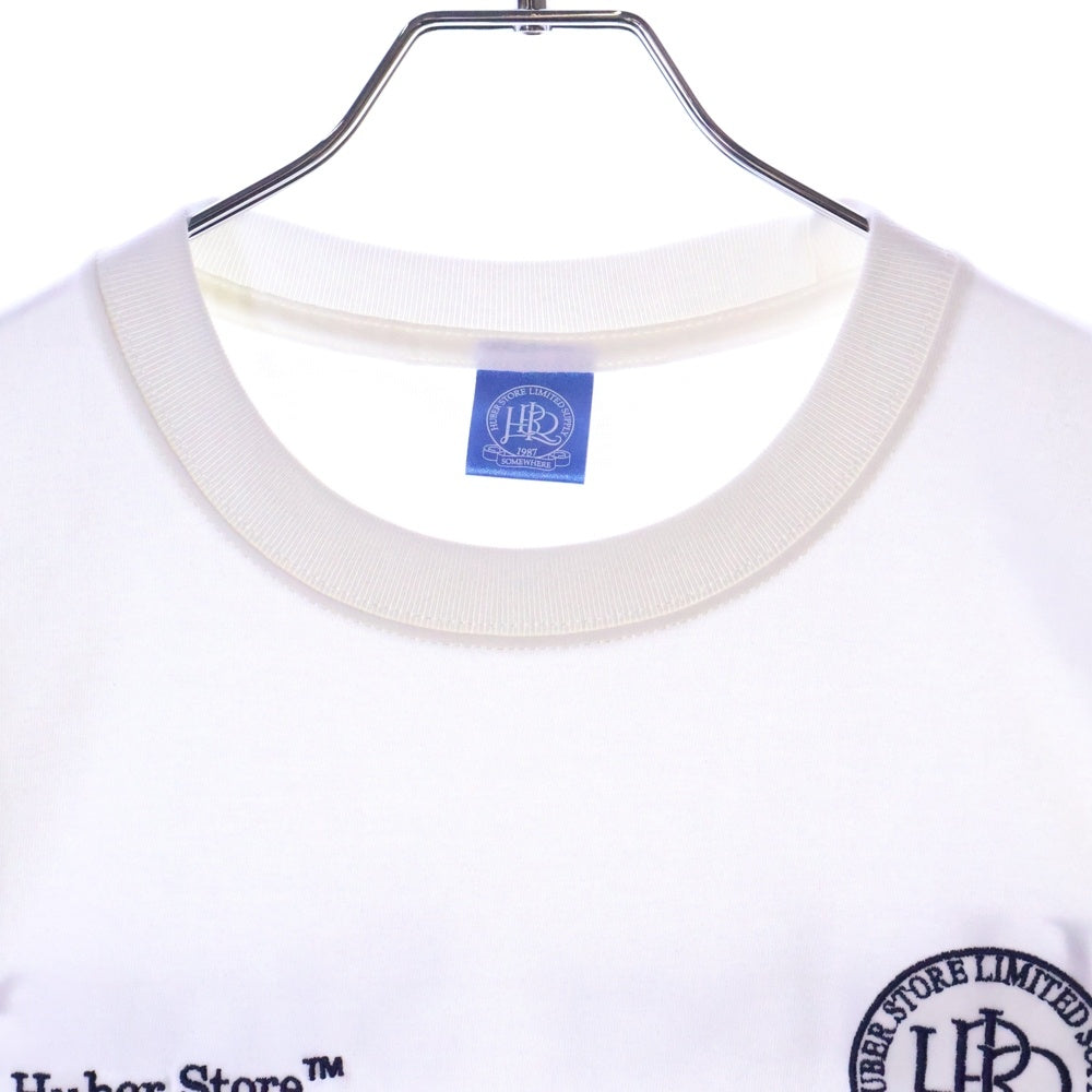 HUBER STORE(ヒューバーストア) 25SS ORIGINAL ENBLEM TEE オリジナルエンブレムTシャツ ホワイト