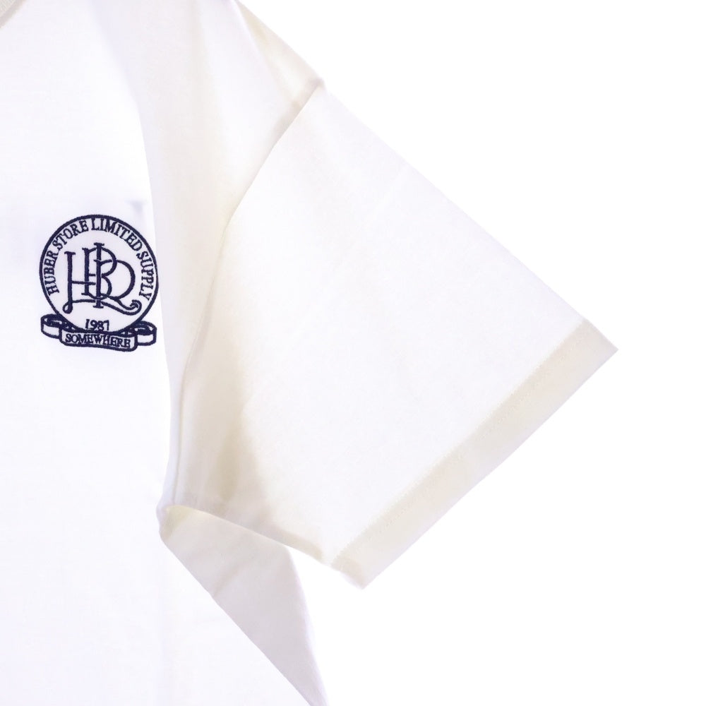 HUBER STORE(ヒューバーストア) 25SS ORIGINAL ENBLEM TEE オリジナルエンブレムTシャツ ホワイト
