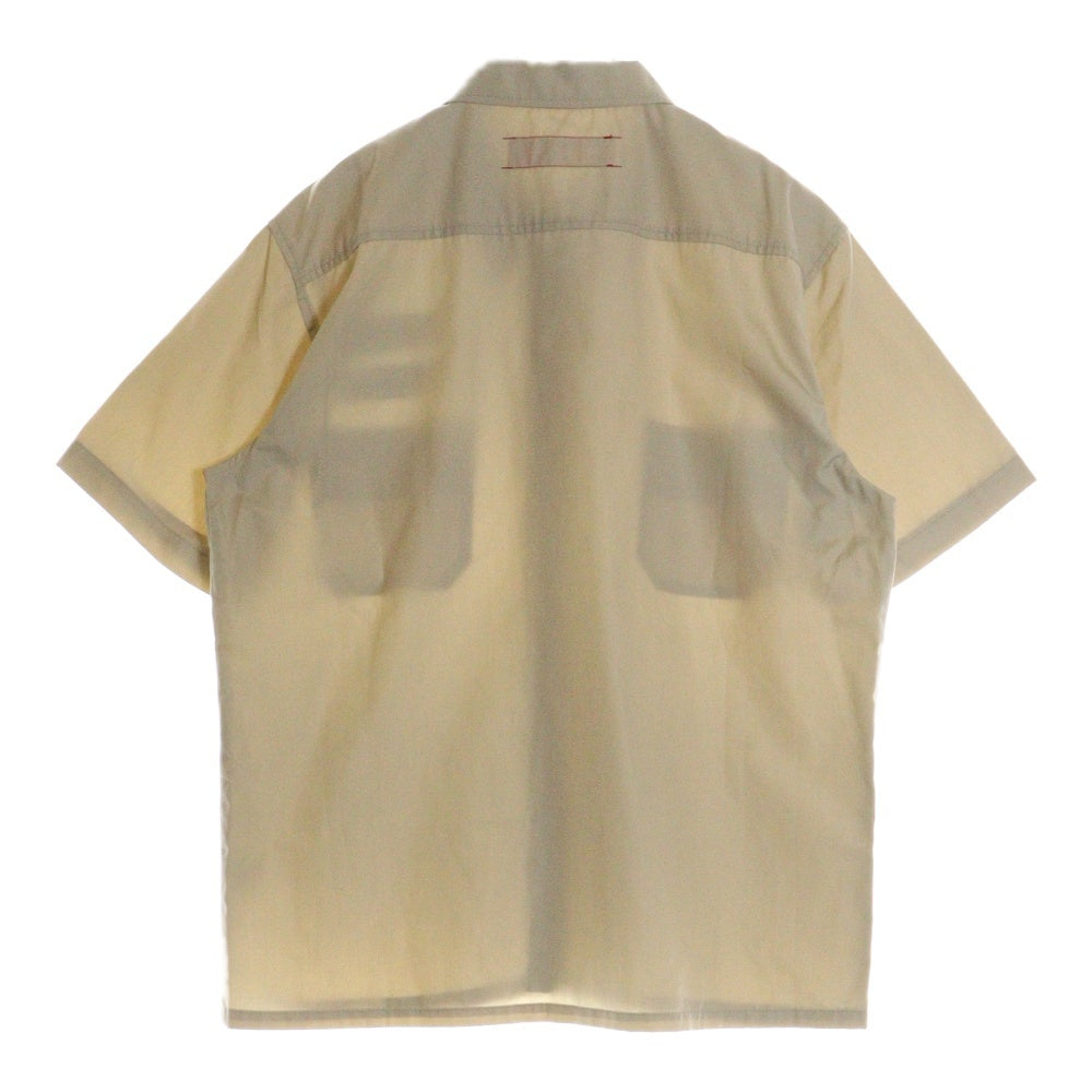 TENDERLOIN(テンダーロイン) T-WORK SHT フロントパッチ コットンポリ 半袖ワークシャツ ベージュ