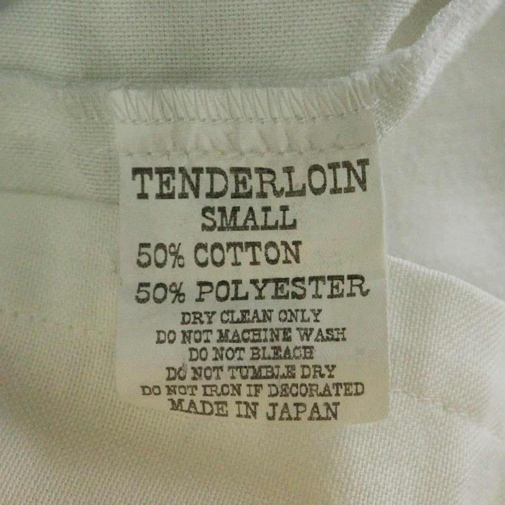TENDERLOIN(テンダーロイン) T-BOWL SHT チェーンステッチロゴ コットンポリ 半袖 ボーリングシャツ ホワイト/ブラック