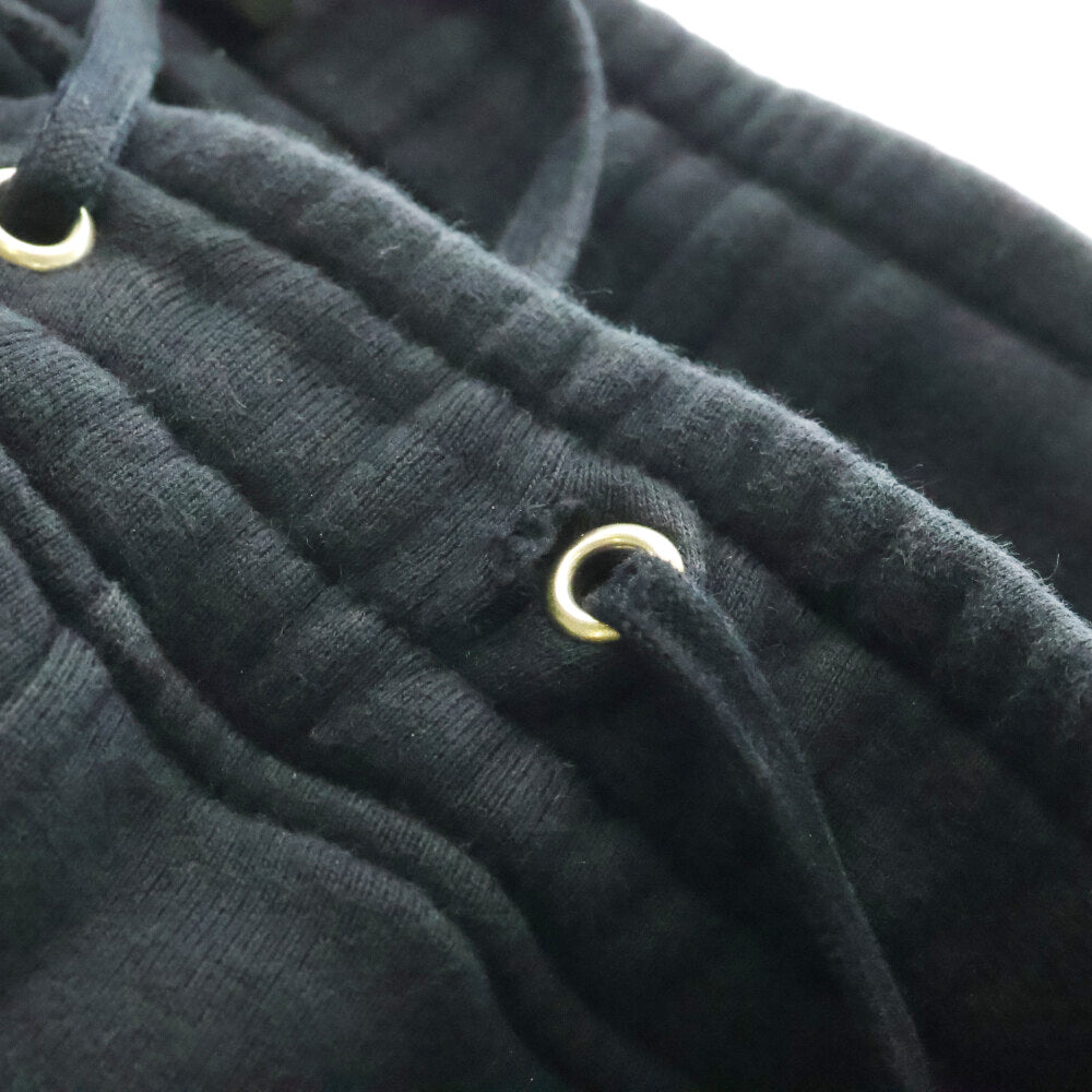 BALMAIN(バルマン) ポルトガル製 コットン スウェット バイカーパンツ ブラック W6HJ583B928