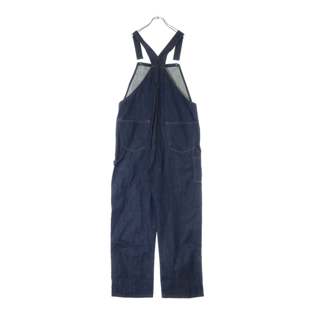 PRADA(プラダ) 24AW トライアングルロゴ 三角プレート セルビッジ デニム オーバーオール インディゴ GEZ005