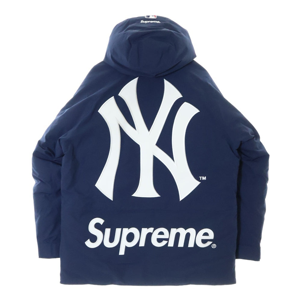 SUPREME(シュプリーム) 21AW New York Yankees GORE-TEX 700-Fill Down Jacket ニューヨークヤンキース ゴアテックス フーデッドダウンジャケット ネイビー
