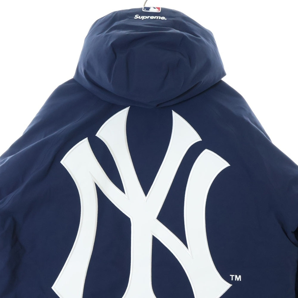 SUPREME(シュプリーム) 21AW New York Yankees GORE-TEX 700-Fill Down Jacket ニューヨークヤンキース ゴアテックス フーデッドダウンジャケット ネイビー