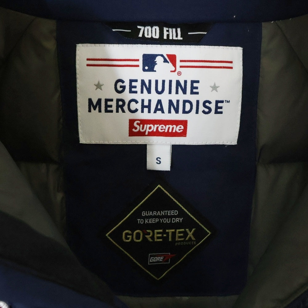 SUPREME(シュプリーム) 21AW New York Yankees GORE-TEX 700-Fill Down Jacket ニューヨークヤンキース ゴアテックス フーデッドダウンジャケット ネイビー