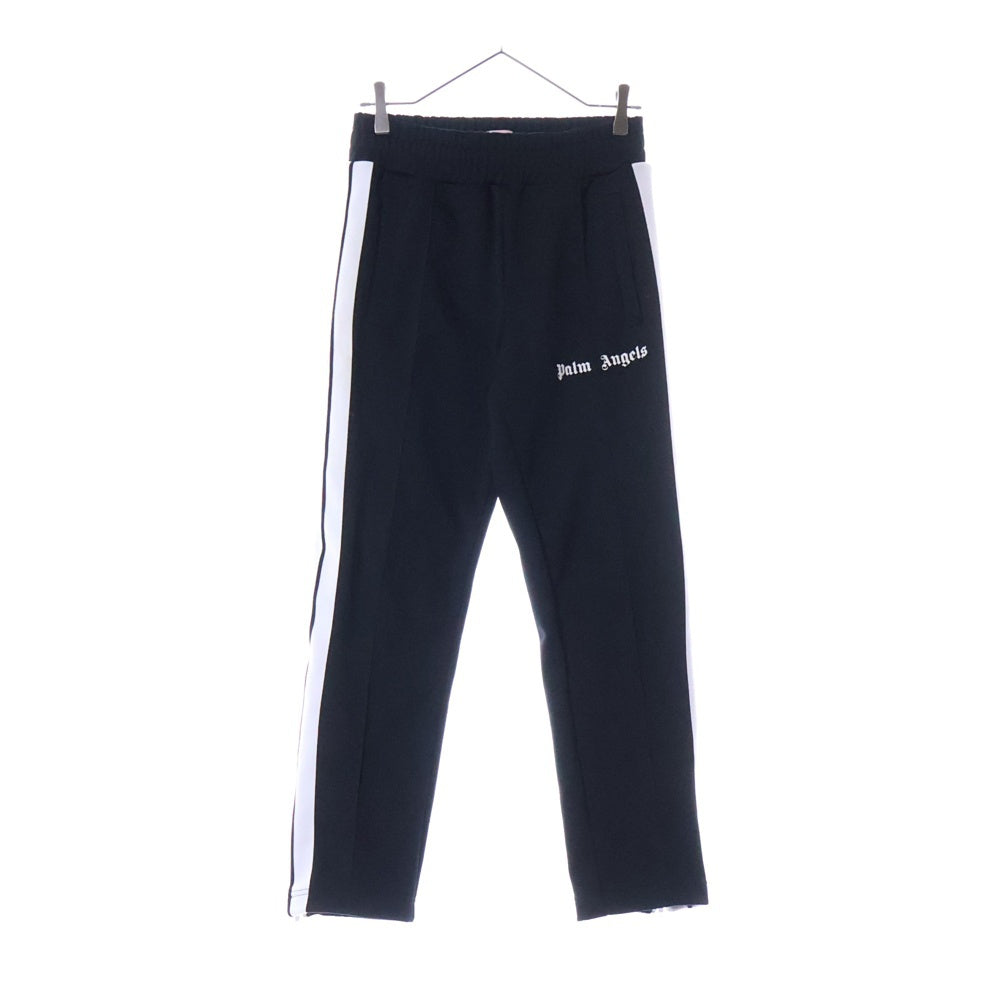 Palm Angels(パームエンジェルス) 18SS ロゴプリント サイドライントラックパンツ ジャージ ブラック/ホワイト PMCA023S19384001