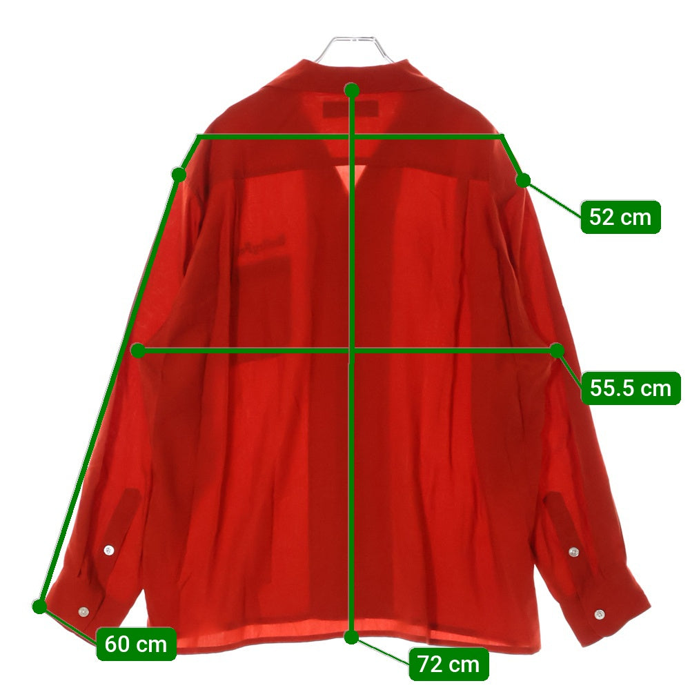 WACKO MARIA(ワコマリア) 25SS 50'S SHIRT L/S TYPE-2 フィフティーズ オープンカラーシャツ ロングスリーブ レッド 25SS-WMS-OC09